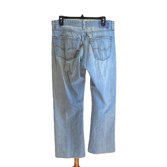 AG Jeans Fillmore Straight Leg Jeans Blue Size 33 x 34 Distressed Classic Casual - Picture 14 of 16